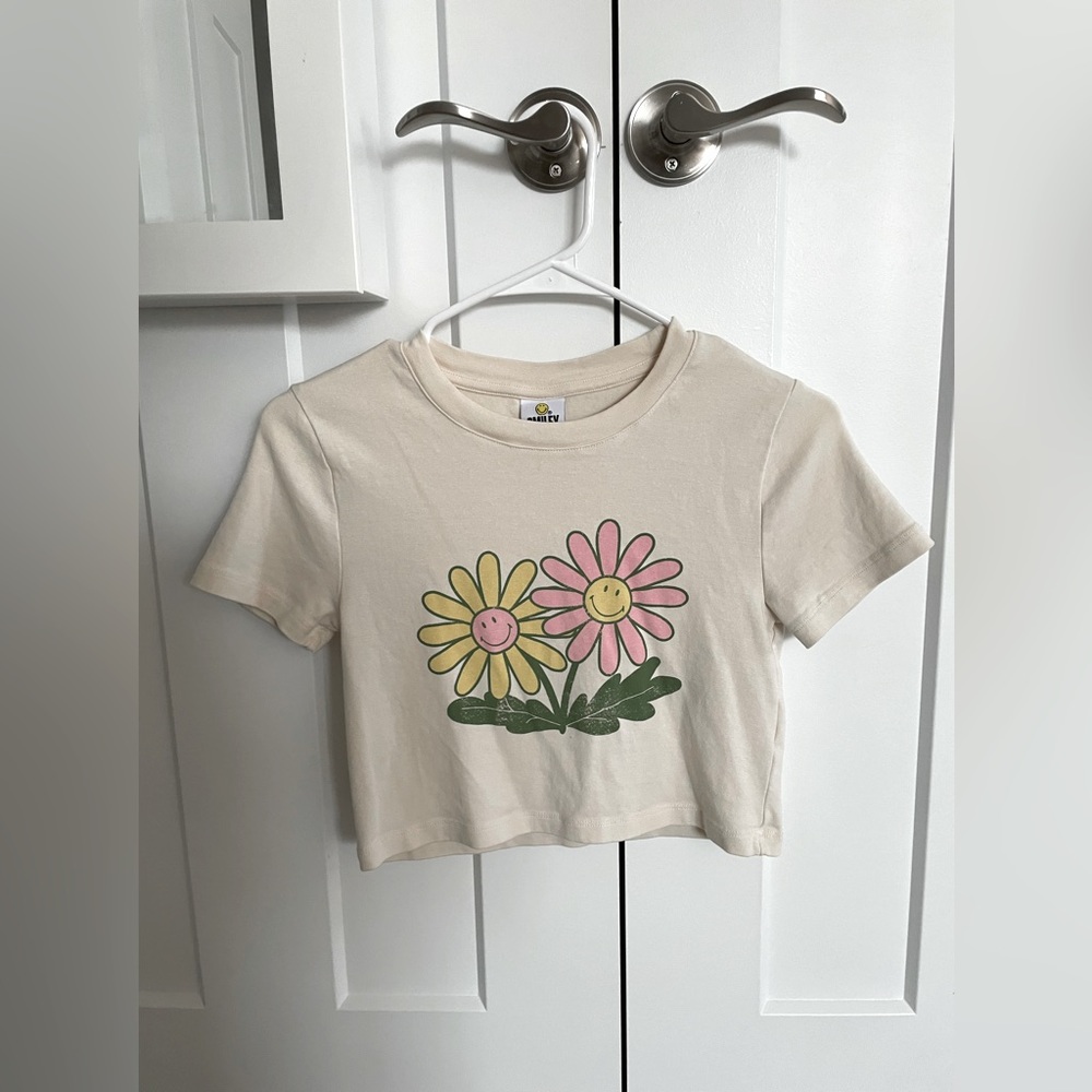 Cropped Cotton On Flower Top